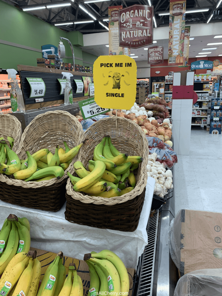 Bananas at a supermarket